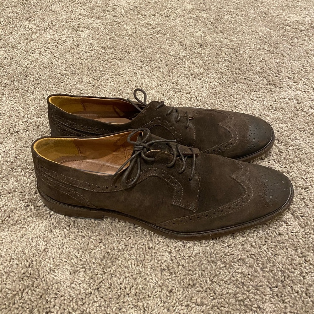 1901 Brown Suede Wingtip Oxfords